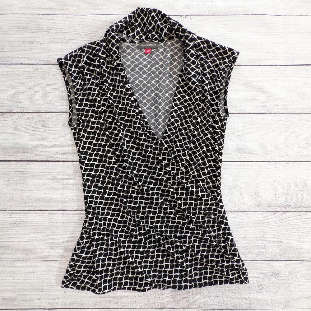 Vince Camuto Sleeveless Wrap Blouse S